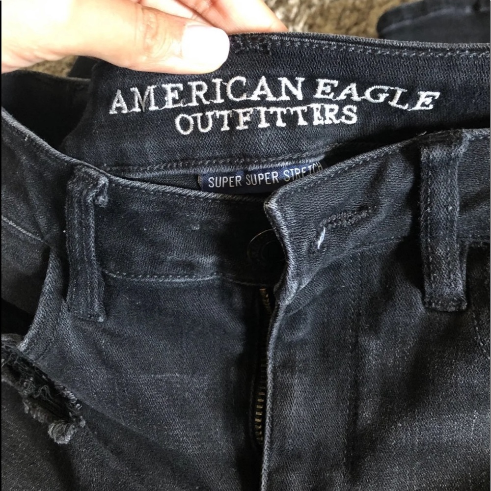 American Eagle High Rise Stretch Ripped Jeans - Picture 4 of 6